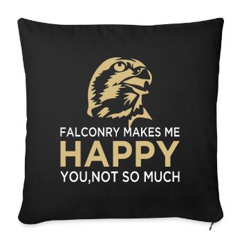 Falconry Falconer Falconer Falconer Falconry Bird of Prey - Sofa pillowcase 17,3'' x 17,3'' (45 x 45 cm) - black - Front