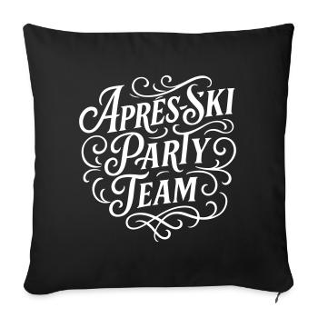 Après Ski Party Team - Sofa pillowcase 17,3'' x 17,3'' (45 x 45 cm) - black - Front