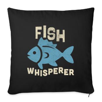 Fish Whisperer - Sofa pillowcase 17,3'' x 17,3'' (45 x 45 cm) - black - Front