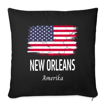 Nouvelle-Orléans - Housse de coussin décorative 45 x 45 cm - noir - Devant