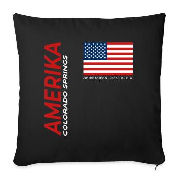 Colorado Springs - Housse de coussin décorative 45 x 45 cm - noir - Devant