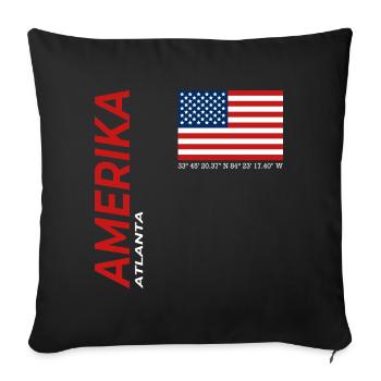 Atlanta - Housse de coussin décorative 45 x 45 cm - noir - Devant
