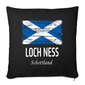 Loch Ness - Sofa pillowcase 17,3'' x 17,3'' (45 x 45 cm) - black - Front