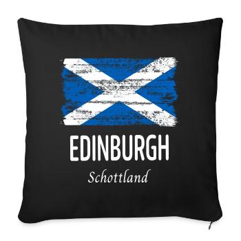 Edimbourg - Housse de coussin décorative 45 x 45 cm - noir - Devant