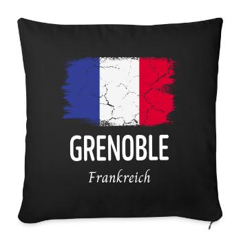 Grenoble - Sofa pillowcase 17,3'' x 17,3'' (45 x 45 cm) - black - Front