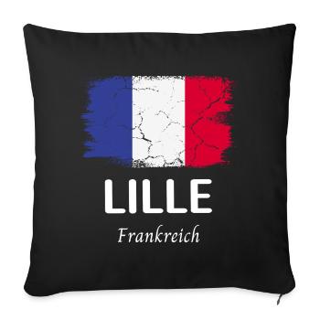 Lille - Sofa pillowcase 17,3'' x 17,3'' (45 x 45 cm) - black - Front