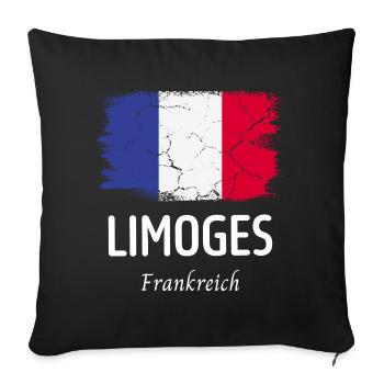 Limoges - Housse de coussin décorative 45 x 45 cm - noir - Devant