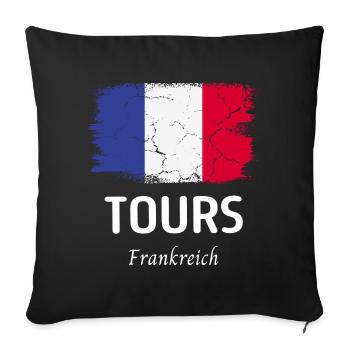 Tours - Sofa pillowcase 17,3'' x 17,3'' (45 x 45 cm) - black - Front