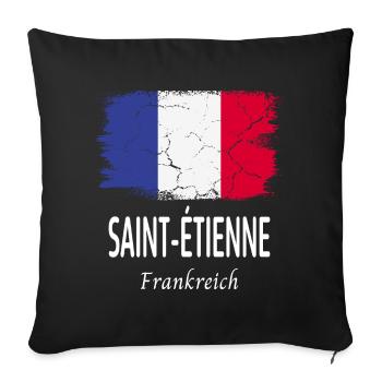 Saint-Etienne - Sofa pillowcase 17,3'' x 17,3'' (45 x 45 cm) - black - Front