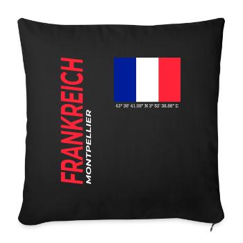 Montpellier - Sofa pillowcase 17,3'' x 17,3'' (45 x 45 cm) - black - Front