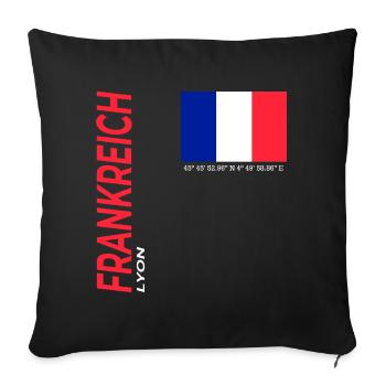 Lyon - Housse de coussin décorative 45 x 45 cm - noir - Devant