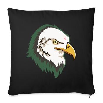 Eagle Head - Sofa pillowcase 17,3'' x 17,3'' (45 x 45 cm) - black - Front