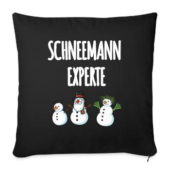 Snowman Expert - Sofa pillowcase 17,3'' x 17,3'' (45 x 45 cm) - black - Front