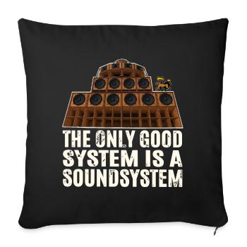 Soundsystem Reggae - Sofakissenbezug 45 x 45 cm - Schwarz - Vorne