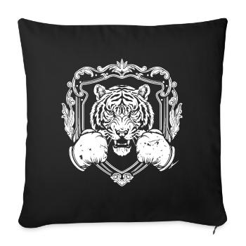 Tiger Boxing MMA - Sofa pillowcase 17,3'' x 17,3'' (45 x 45 cm) - black - Front