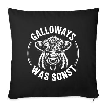 Tête de bœuf de Galloway - Housse de coussin décorative 45 x 45 cm - noir - Devant