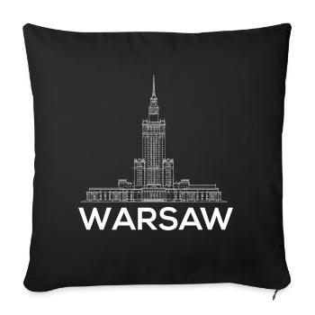 Warsaw Skyline Spire - Sofa pillowcase 17,3'' x 17,3'' (45 x 45 cm) - black - Front