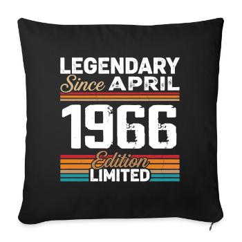 Legendary since 1966, April 1966 Retro Edition - Sofa pillowcase 17,3'' x 17,3'' (45 x 45 cm) - black - Front