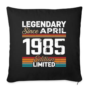 Cadeau Anniversaire Avril 1985 Rétro Avril 1985 - Housse de coussin décorative 45 x 45 cm - noir - Devant