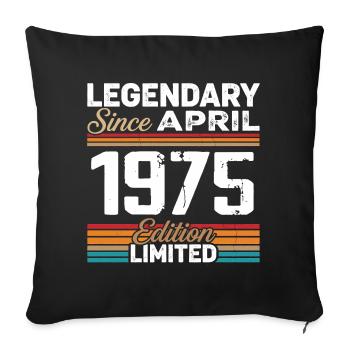 Cadeau Anniversaire Avril 1985 Rétro Avril 1985 - Housse de coussin décorative 45 x 45 cm - noir - Devant