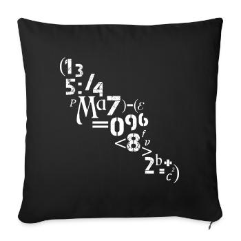 Mathematician Teacher Numbers Sign Analyst - Sofa pillowcase 17,3'' x 17,3'' (45 x 45 cm) - black - Front
