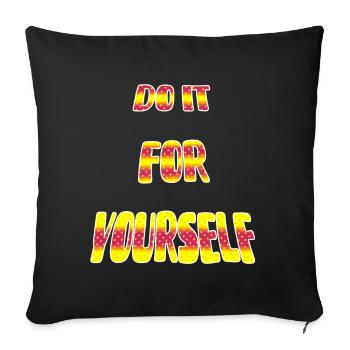 Do it star - Sofa pillowcase 17,3'' x 17,3'' (45 x 45 cm) - black - Front