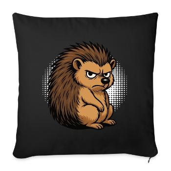 Hedgehog Hedgehog Lover Hedgehog Owner Hedgehog Keeper Stinger - Sofa pillowcase 17,3'' x 17,3'' (45 x 45 cm) - black - Front