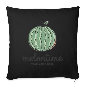 2606Melon Time Melon Watermelon Summer Sunglasses - Housse de coussin décorative 45 x 45 cm - noir - Devant
