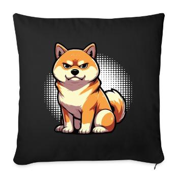 Shiba Inu Shiba owner Shiba lover Shiba inus - Sofa pillowcase 17,3'' x 17,3'' (45 x 45 cm) - black - Front