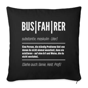 Busfahrer Definition Genie Held - Sofakissenbezug 45 x 45 cm - Schwarz - Vorne