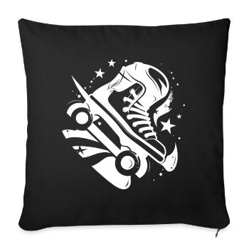 Roller Skates Graphic - Sofa pillowcase 17,3'' x 17,3'' (45 x 45 cm) - black - Front
