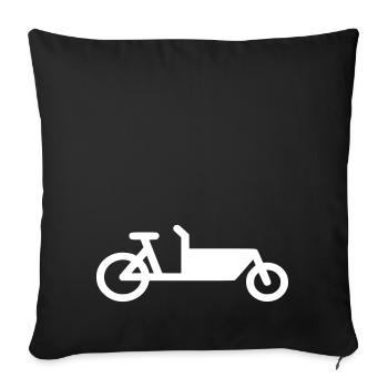 Cargo bike Longjohn - Sofa pillowcase 17,3'' x 17,3'' (45 x 45 cm) - black - Front
