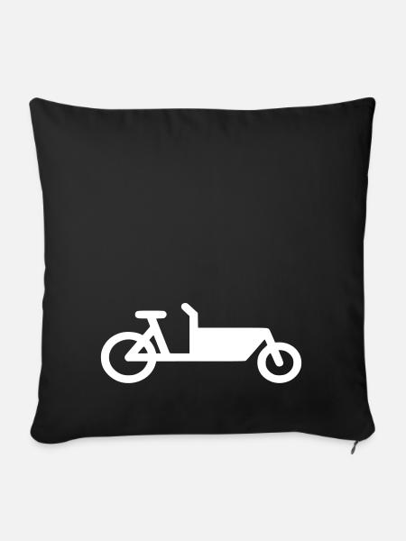 Roue de charge Longjohn - Housse de coussin décorative 45 x 45 cm - noir