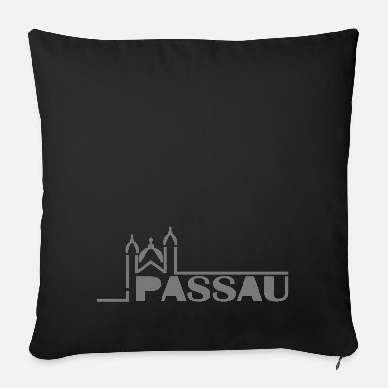 Passau Silhouette - Sofakissenbezug 45 x 45 cm - Schwarz