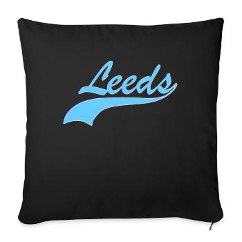 Leeds - Housse de coussin décorative 45 x 45 cm - noir - Devant