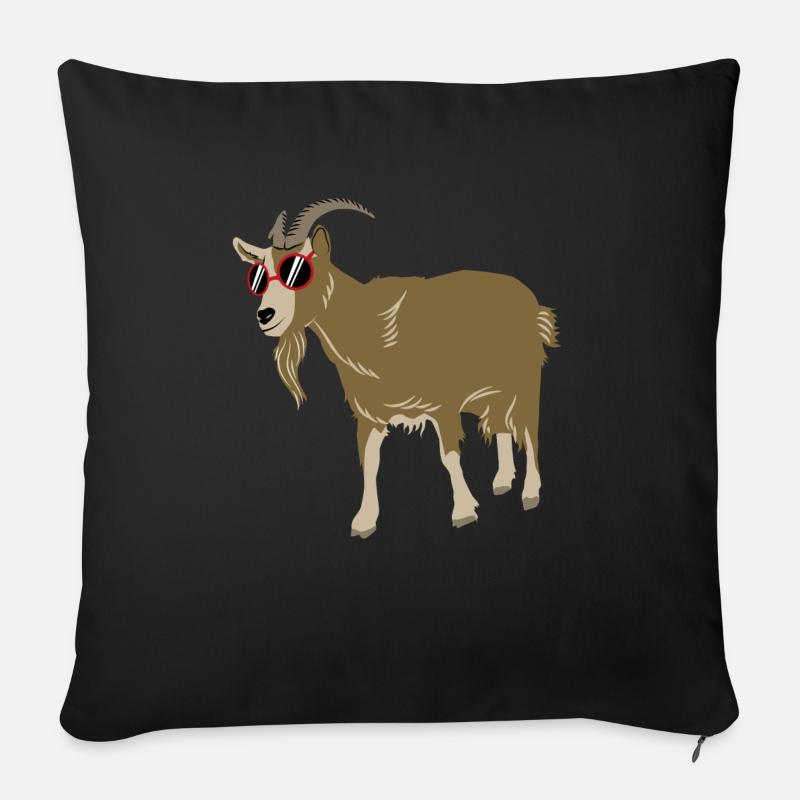 Ziege - Sofakissenbezug 45 x 45 cm - Schwarz