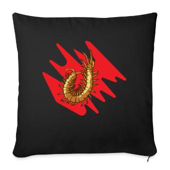 Skolopender Krabbeltier Insekt mit Giftigem Biss - Sofakissenbezug 45 x 45 cm - Schwarz - Vorne