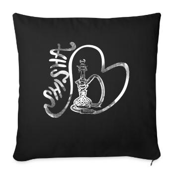 shisha - Sofa pillowcase 17,3'' x 17,3'' (45 x 45 cm) - black - Front