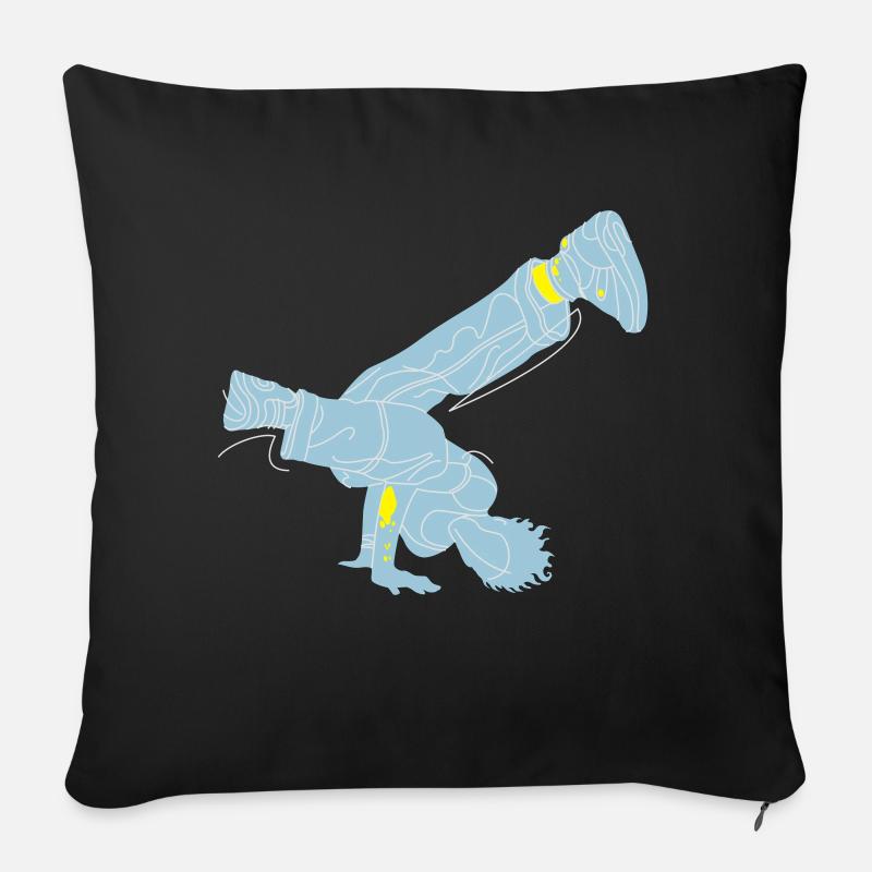 Break Dance 3 - Sofakissenbezug 45 x 45 cm - Schwarz