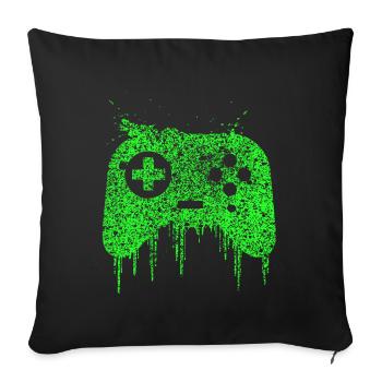 Gaming Gamer Nerd Geschenk Spiele Lustig - Sofakissenbezug 45 x 45 cm - Schwarz - Vorne
