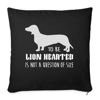 Lion Hearted | Teckel | teckel - Housse de coussin décorative 45 x 45 cm - noir - Devant