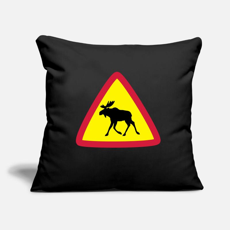 Elk warning 3clr Housse de coussin décorative 45 x 45 cm