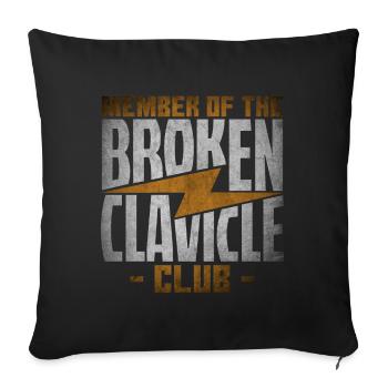 Membre du Club Broken Clavicle Gift - Housse de coussin décorative 45 x 45 cm - noir - Devant