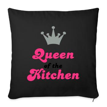 cooking - Sofa pillowcase 17,3'' x 17,3'' (45 x 45 cm) - black - Front
