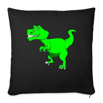 Dino pour les enfants - Housse de coussin décorative 45 x 45 cm - noir - Devant