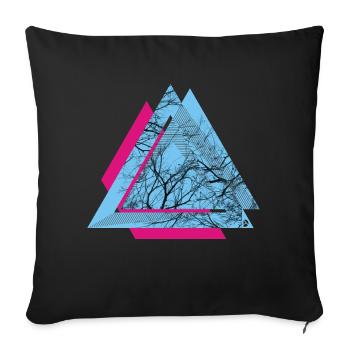 AD Triangle - Sofa pillowcase 17,3'' x 17,3'' (45 x 45 cm) - black - Front