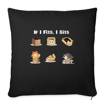 Funny Cat Meme Things Cats Do - Housse de coussin décorative 45 x 45 cm - noir - Devant