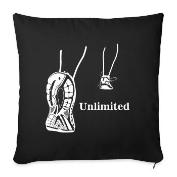 Illimité - conception en cours d'exécution - Housse de coussin décorative 45 x 45 cm - noir - Devant