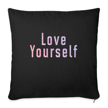 Aimez-vous - Housse de coussin décorative 45 x 45 cm - noir - Devant