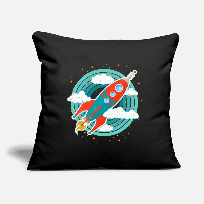 Retro Rocket (circles) Sofa pillowcase 17,3'' x 17,3'' (45 x 45 cm)
